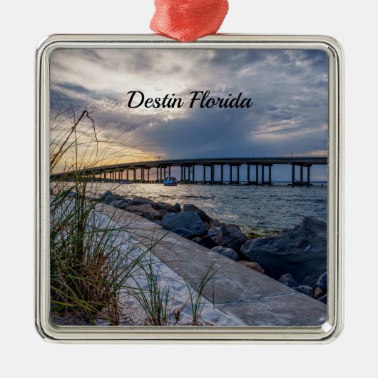 Destin East Pass Zonsondergang Premium Ornament (Voorkant)