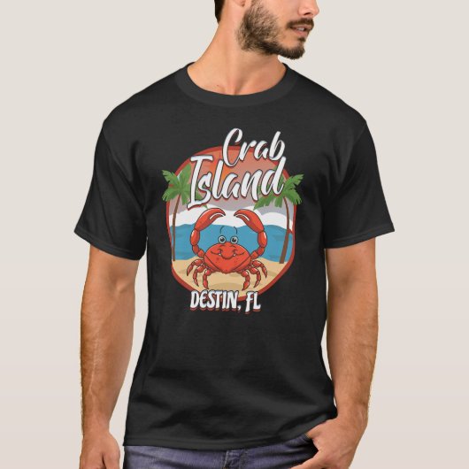 Destin FL Apparel, Famous Destin Island, Island Cr T-shirt (Voorkant)
