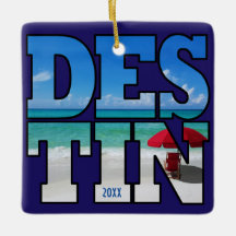 Destin FL Beach Umbrella Typografie