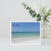 Destin FL witte stranden en helder blauw water. Briefkaart (Staand voorkant)
