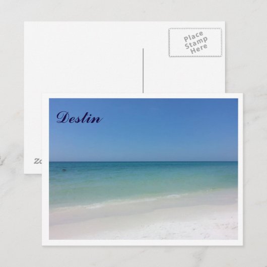 Destin FL witte stranden en helder blauw water. Briefkaart (Voorkant / Achterkant)