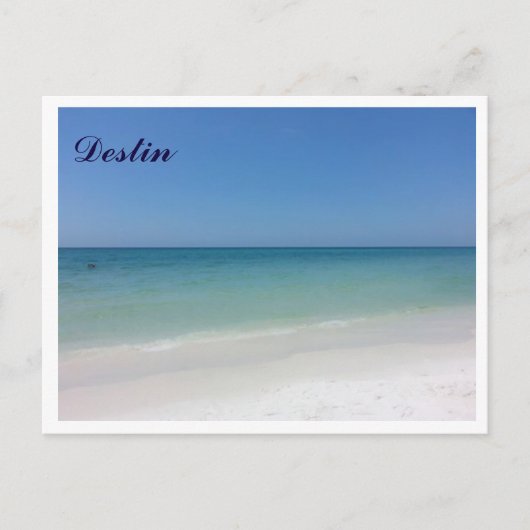 Destin FL witte stranden en helder blauw water. Briefkaart (Voorkant)