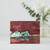 Destin Florida abstract strand FL art giften print Briefkaart (Staand voorkant)