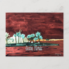 Destin Florida abstract strand FL art giften print Briefkaart