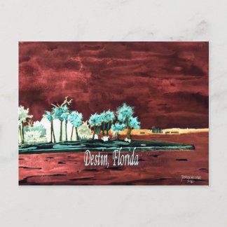 Destin Florida abstract strand FL art giften print Briefkaart