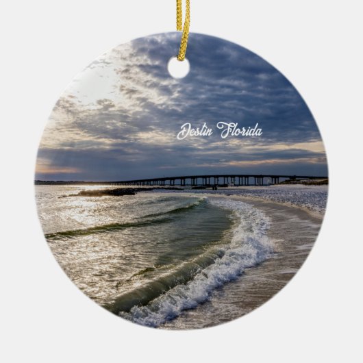 Destin Florida Avondgolven Circle Ornament (Voorkant)