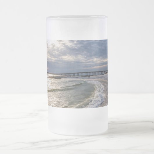 Destin Florida Avondgolven Frosted Beer Mok (Center)