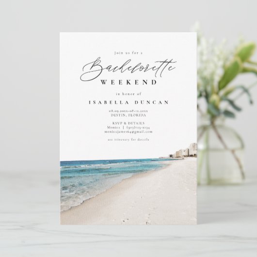 DESTIN Florida Bachelorette reisschema Kaart (Staand voorkant)