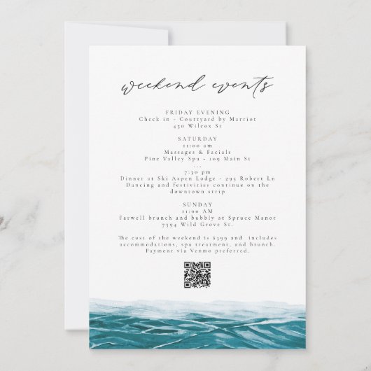 DESTIN Florida Bachelorette reisschema Kaart (Achterkant)