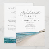DESTIN Florida Bachelorette reisschema Kaart (Voorkant / Achterkant)