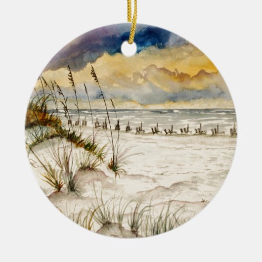 Destin Florida Beach Art Keramisch Ornament (Voorkant)