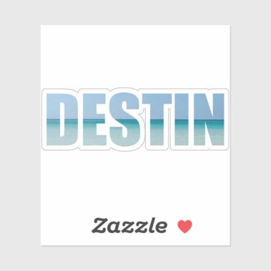 Destin Florida Beach Letters Laptop Sticker (Vel)