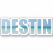 Destin Florida Beach Letters Laptop Sticker (Voorkant)