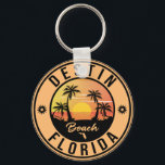 Destin Florida Beach Souvenirs Vintage Travel Sleutelhanger<br><div class="desc">Destin Florida Design. Zonneontwerp met je favoriete strand en zee van Florida,  geschikt voor Amerikaanse strandliefhebbers,  vooral die van Fort Destin Beach houden.</div>