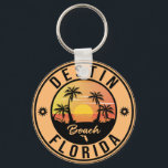Destin Florida Beach Souvenirs Vintage Travel Sleutelhanger<br><div class="desc">Destin Florida Design. Zonneontwerp met je favoriete strand en zee van Florida,  geschikt voor Amerikaanse strandliefhebbers,  vooral die van Fort Destin Beach houden.</div>