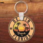 Destin Florida Beach Souvenirs Vintage Travel Sleutelhanger (Voorkant)