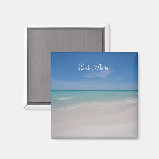 Destin Florida Beach Square Magnet (Voorkant / Achterkant)