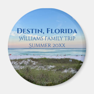 Destin Florida Beach Sunset Aangepaste familiereis Magneet