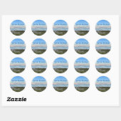 Destin Florida Beach Sunset Aangepaste familiereis Ronde Sticker (Vel)