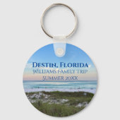 Destin Florida Beach Sunset Aangepaste vakantie Sleutelhanger (Voorkant)