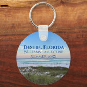 Destin Florida Beach Sunset Aangepaste vakantie Sleutelhanger (Achterkant)