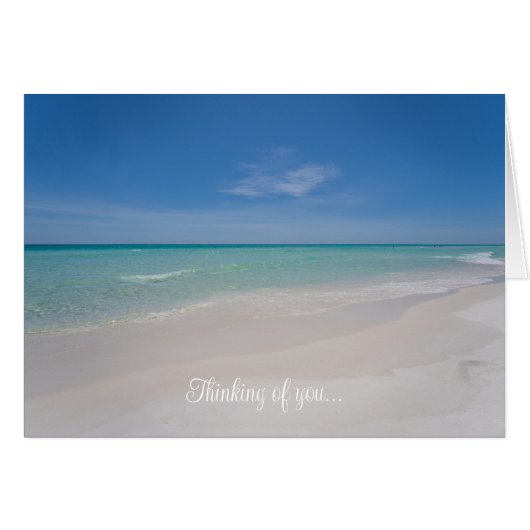 Destin Florida Beach Thinking Of You Card (Voorkant Horizontaal)