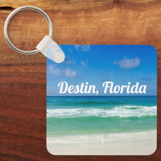 Destin Florida Beauful Beach Foto Sleutelhanger (Voorkant)