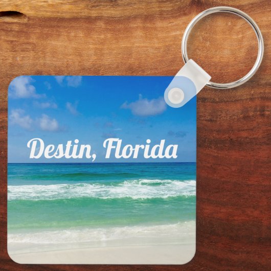 Destin Florida Beauful  Beach Foto Sleutelhanger (Achterkant)