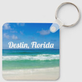 Destin Florida Beauful  Beach Foto Sleutelhanger (Achterkant)
