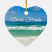 Destin Florida Beauful Beach Photography Heart Keramisch Ornament (Voorkant)