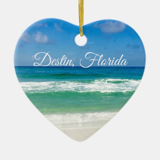 Destin Florida Beauful Beach Photography Heart Keramisch Ornament (Voorkant)