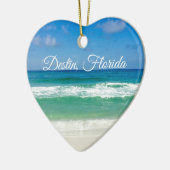 Destin Florida Beauful Beach Photography Heart Keramisch Ornament (Links)