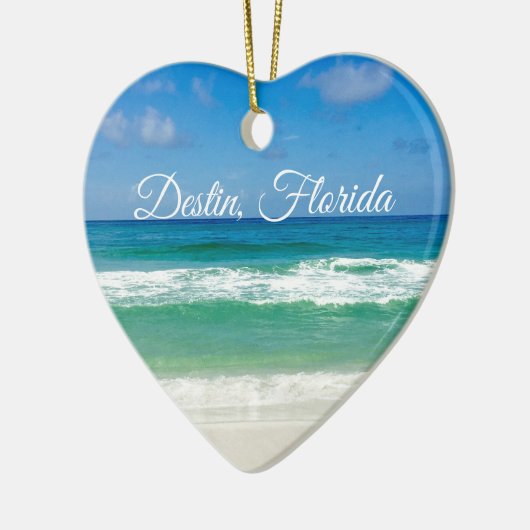 Destin Florida Beauful Beach Photography Heart Keramisch Ornament (Links)