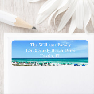 Destin Florida Beauful Beach Return-adres Etiket