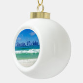 Destin Florida Blue Beach Ocean Waves Foto Keramische Bal Ornament (Rechts)