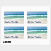 Destin Florida Blue Beach Rechthoekige Sticker (Vel)