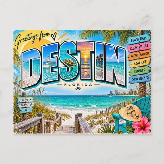 Destin Florida Briefkaart (Voorkant)