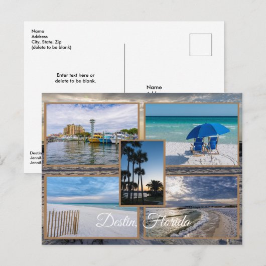 Destin Florida Briefkaart (Voorkant / Achterkant)