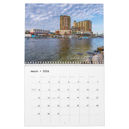 Destin Florida Calendar Kalender (Mar 2026)