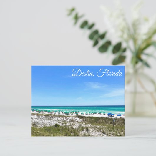 Destin Florida Coast Beach Umbrellas Briefkaart (Staand voorkant)