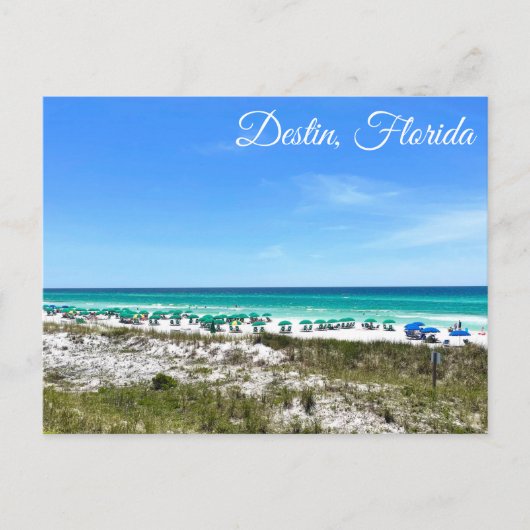Destin Florida Coast Beach Umbrellas Briefkaart (Voorkant)