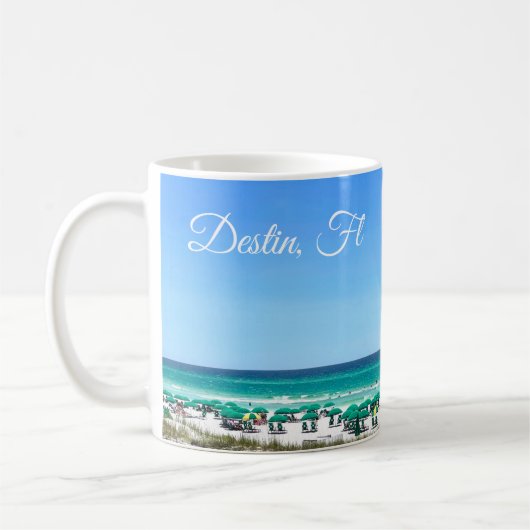 Destin Florida Coast Beach Umbrellas  Custom Koffiemok (Links)