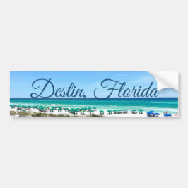 Destin Florida Coast Beach Umbrellas  Foto Bumpersticker