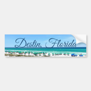 Destin Florida Coast Beach Umbrellas  Foto Bumpersticker