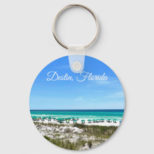 Destin Florida Coast Beach Umbrellas Sleutelhanger