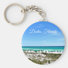 Destin Florida Coast Beach Umbrellas Sleutelhanger