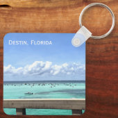 Destin Florida Crab Island Bridge Sleutelhanger (Achterkant)