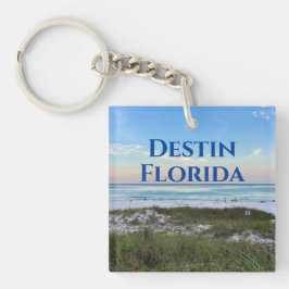 Destin Florida Custom Beach Vacation Souvenir Sleutelhanger