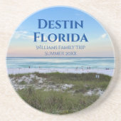 Destin Florida Custom Beach Vacation Souvenir Zandsteen Onderzetter (Voorkant)