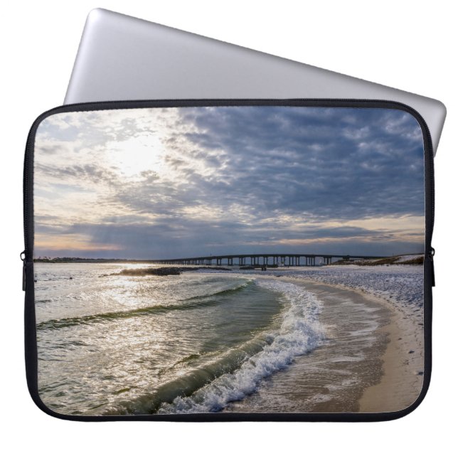 Destin Florida Evening Waves Laptophoes Laptop Sleeve (Voorkant)